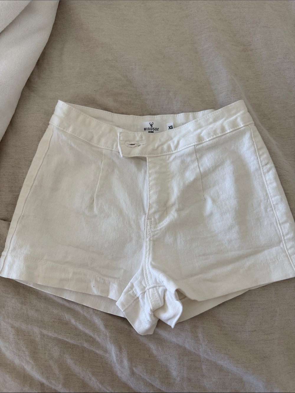 Windsor Off-White High Waist Women’s Shorts